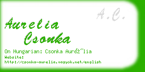 aurelia csonka business card